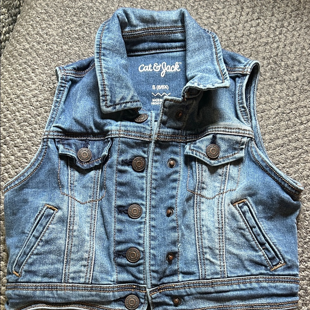 Cat & Jack Kids' Denim Vest in Classic Blue